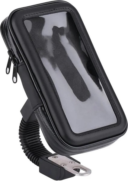 Telefon Tutucu Motosiklet Deri Fermuarlı 18X10 cm
