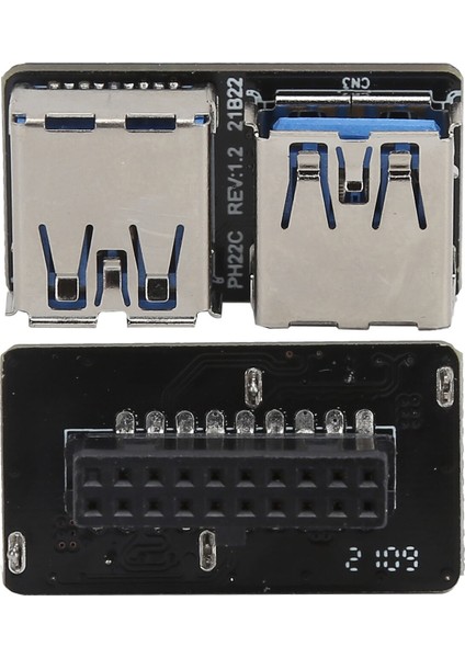 5047 Kasa Içi USB 3.0 19 20 Pin Dişi To 2x Anakart Çoklayıcı Adaptör indirimleri