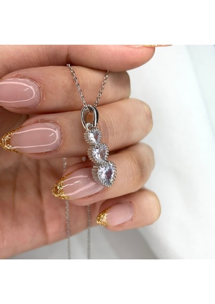 Sevgililer Günü Tria Gümüş Kolye fiyatları