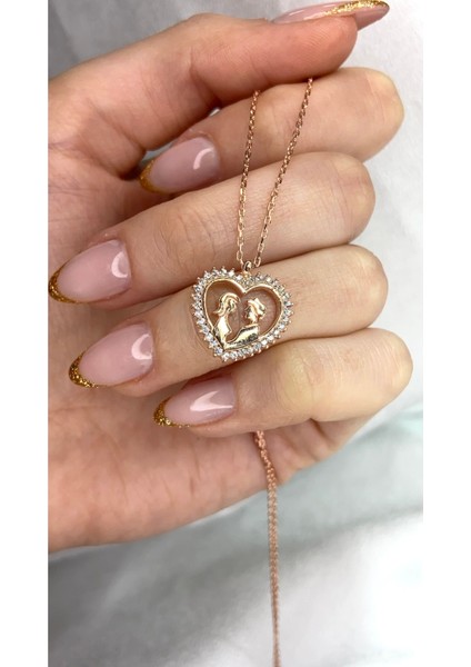 Sevgililer Günü Kalpli Gümüş Kolye