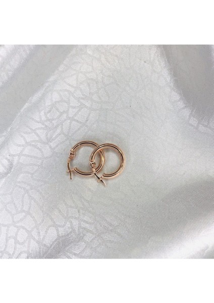 Rose Renk Gümüş Halka Küpe fiyatları