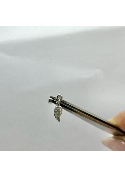 Kadın Gümüş Melek Kanadı Sallantılı Tragus Piercing Gümüş Kıkırdak Küpe fiyatları
