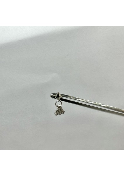 Kadın Gümüş Sallantılı Tragus Piercing Gümüş Kıkırdak Küpe