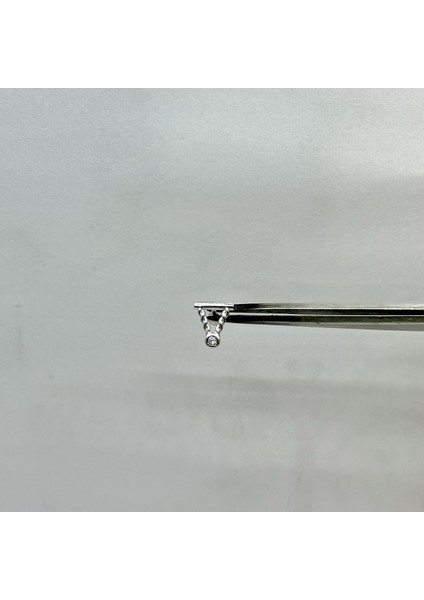 Kadın Gümüş Tragus Geometrik Piercing Gümüş Kıkırdak Küpe