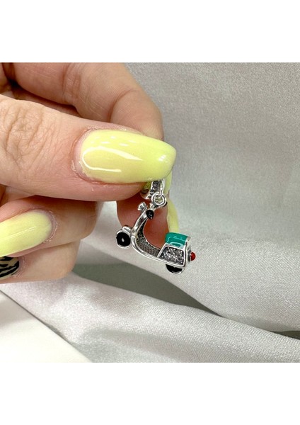 Scoteer Motosiklet Gümüş Charm Pando Ra Charm fiyatları