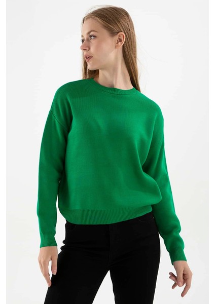 Regular Fit Bisiklet Yaka Kazak Bayan Kazak 23K0166K1 modelleri