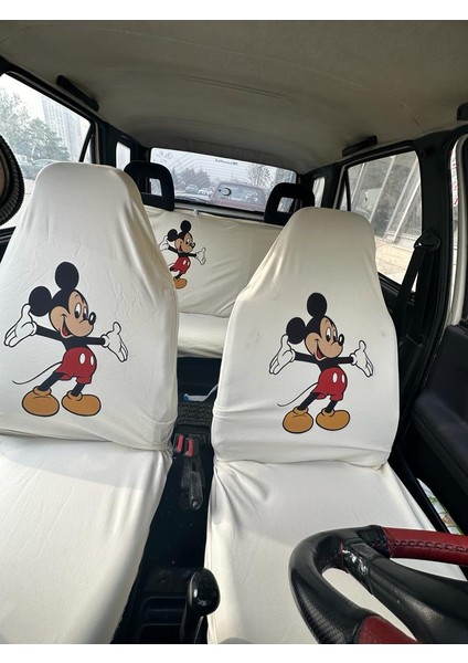 Mickey Mouse Oto Servis Kılıfı Beyaz