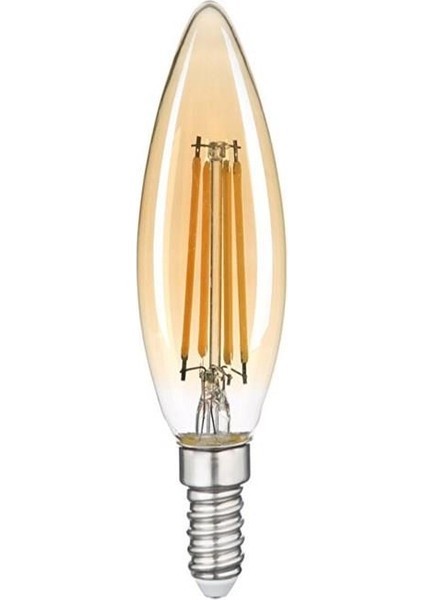 LED Filament Rustik Ampul 6W Gün Işığı - 4 Adet