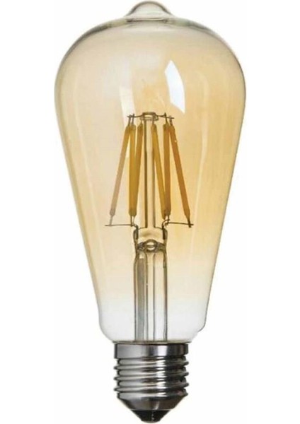 LED Filament Rustik Ampul 6W Gün Işığı - 3 Adet