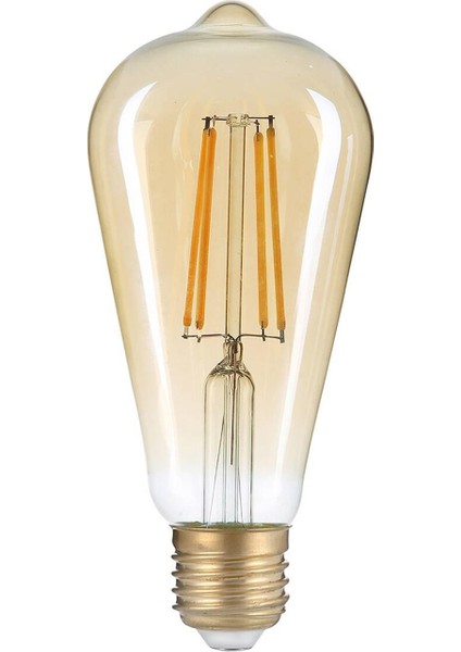 LED Filament Rustik Ampul 6W Gün Işığı - 3 Adet