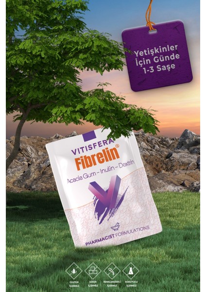 Fibrelin Akasya Gum İnülin Dirençli Dekstrin İçeren Prebiyotik Kompleks 30 Saşe