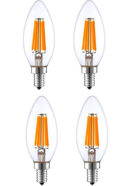 LED Filament Rustik Ampul 8W Gün Işığı - 4 Adet