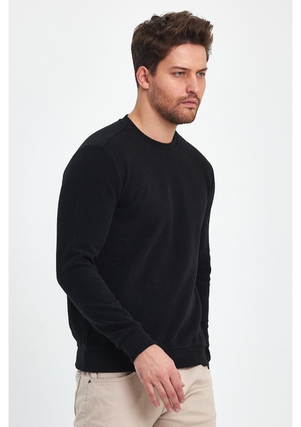 - Erkek Siyah 3 Iplik Şardonlu Sweatshirt fiyatları