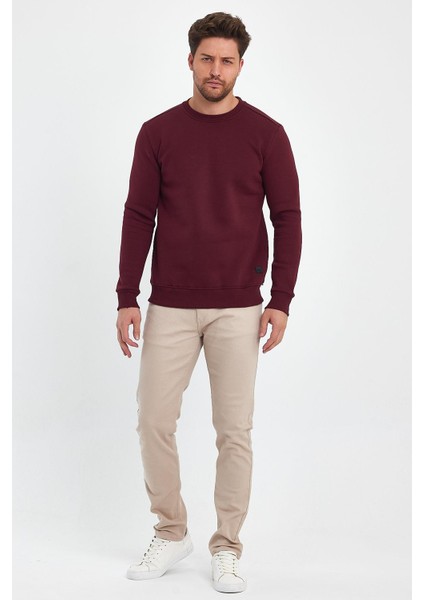 - Erkek Bordo 3 Iplik Şardonlu Sweatshirt fiyatları