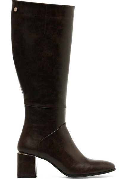 Incı Laney 3pr Kahverengi Kadın Topuklu Çizme