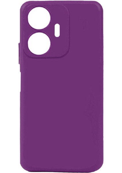 - Realme C55 - Kılıf Mat Soft Esnek Biye Silikon - Mor