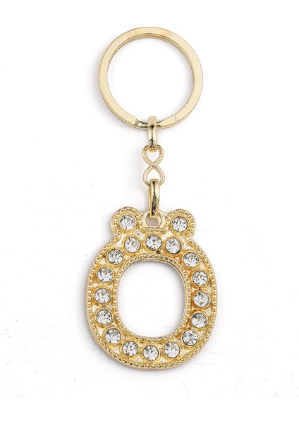 Harf Taşlı Gold Ö Harfi Anahtarlık