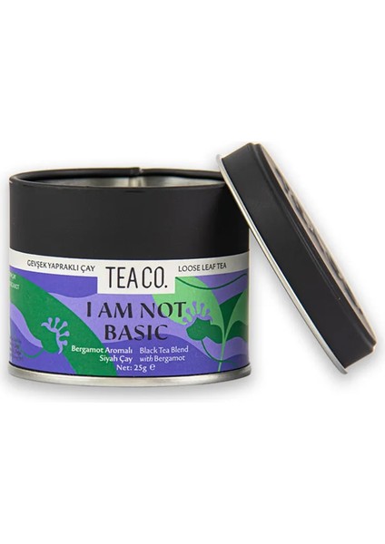 Tea Co I Am Not Basic Bergamotlu Siyah Çay 25 gr Teneke Kutu