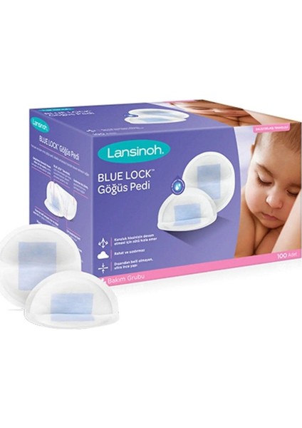 Lansinoh Blue Lock Göğüs Pedi 100LÜ Brnm  [gymberq]