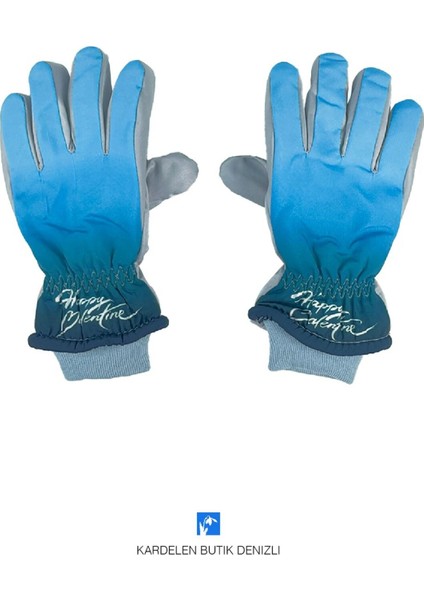 Gökkuşağı Desen Su Geçirmez Çocuk Kar Eldiveni ( 5-8 Yaş ) modelleri