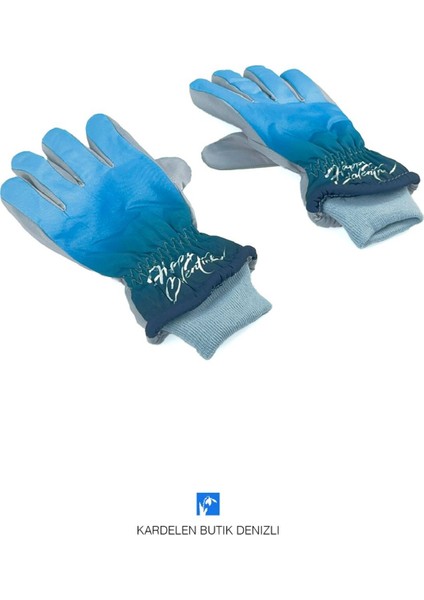 Gökkuşağı Desen Su Geçirmez Çocuk Kar Eldiveni ( 5-8 Yaş ) fırsatları