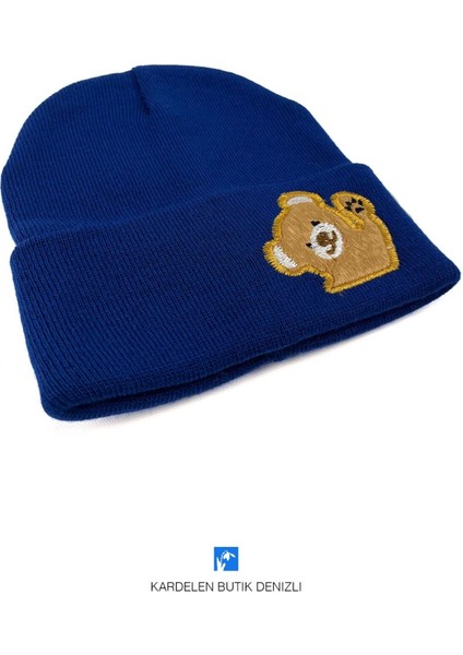 Kız ve Erkek Çocuk Sevimli Hayvan Nakışlı Çocuk Bere