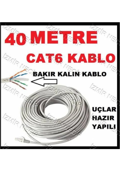 40 Metre Cat 6 Internet Kablosu Hazır