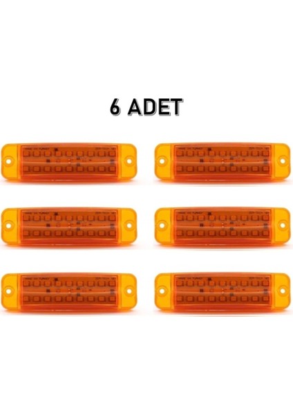 Parmak LED Çift Sıra 12-24 Volt 6 Adet