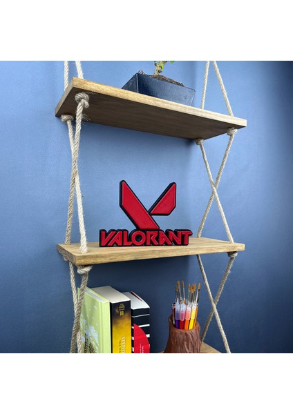 Valorant Logo Figür - Şık Masa Aksesuarı