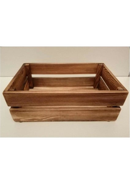 Dekoratif Ahşap Kasa Sandık Çok Amaçlı Kasa Kitaplık - Doğal Çam 24.2X17X9 fiyatları