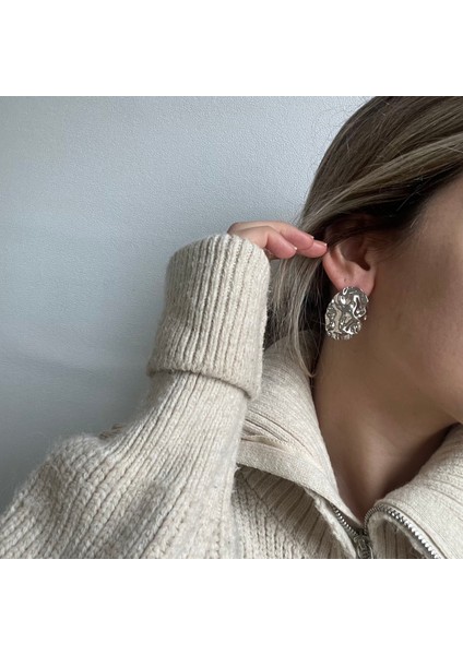 Silver Oval Ezme Küpe fiyatları