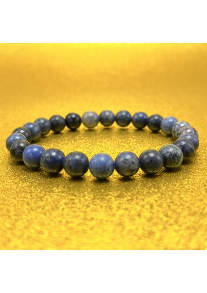 Dumortierit 8mm Elastik Misinalı Doğal Taş Bileklik