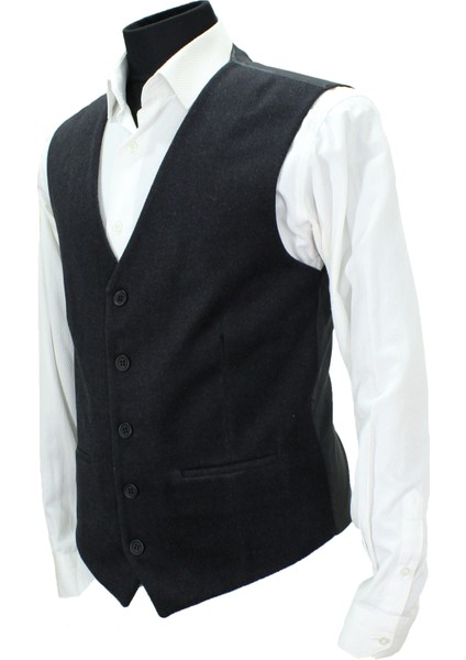 Erkek Yelek V Yaka Füme Yün 50587 modelleri