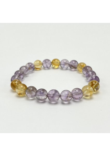 Ametrin 8mm Elastik Misinalı Doğal Taş Bileklik