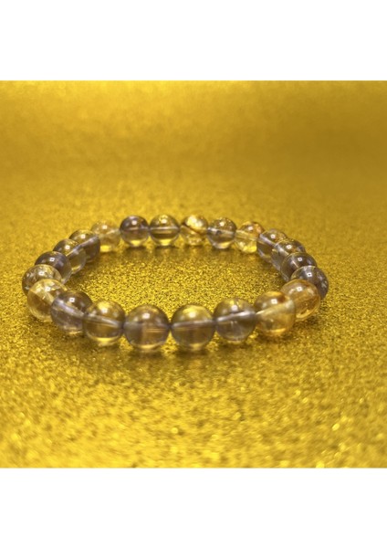 Ametrin 8mm Elastik Misinalı Doğal Taş Bileklik fiyatları