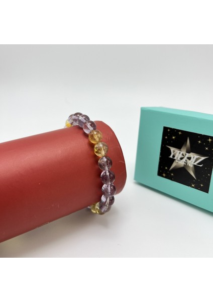 Ametrin 8mm Elastik Misinalı Doğal Taş Bileklik modelleri