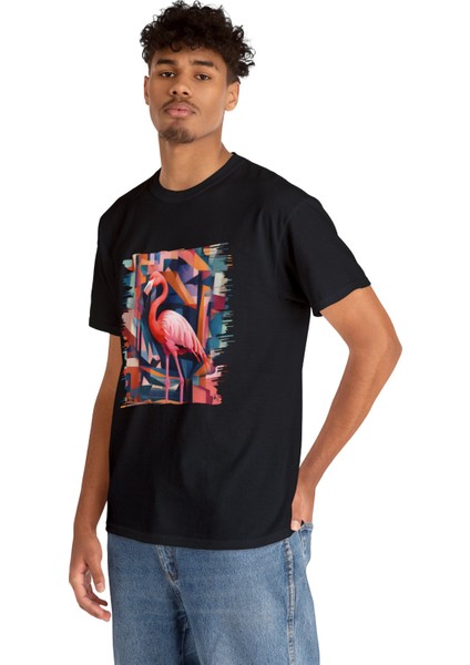 Flamingo Tasarımlı Unisex T-Shir modelleri