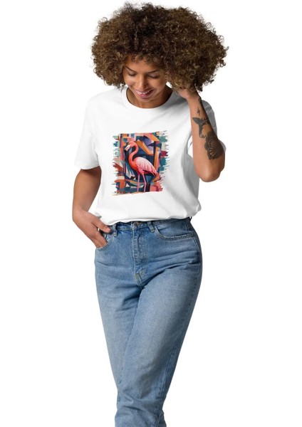Flamingo Tasarımlı Unisex T-Shir