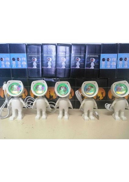 Dimlenebilir Beyaz Astronot Gün Batımı Efektli Lambası ,kumandanlı, USB Kablolu indirimleri