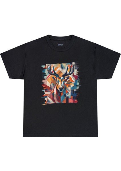 Geyik Tasarımlı Unisex T-Shirt