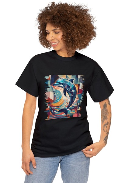 Yunus Balığı Tasarımlı Unisex T-Shirt fırsatları
