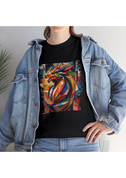 Ejderha Tasarımlı Unisex T-Shirt fiyatları