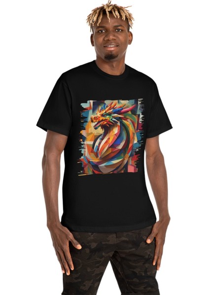 Ejderha Tasarımlı Unisex T-Shirt modelleri