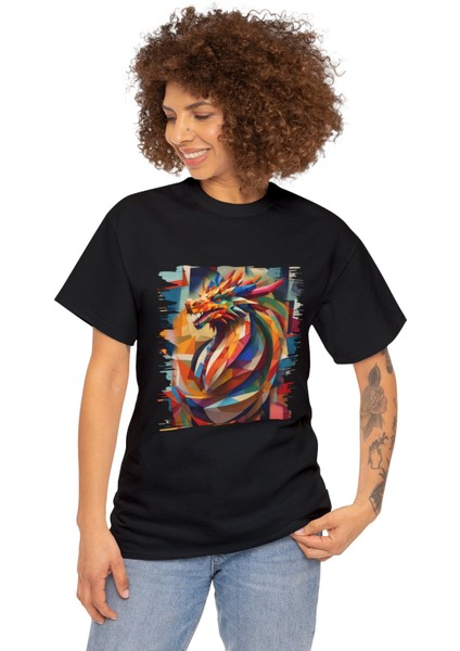 Ejderha Tasarımlı Unisex T-Shirt fırsatları