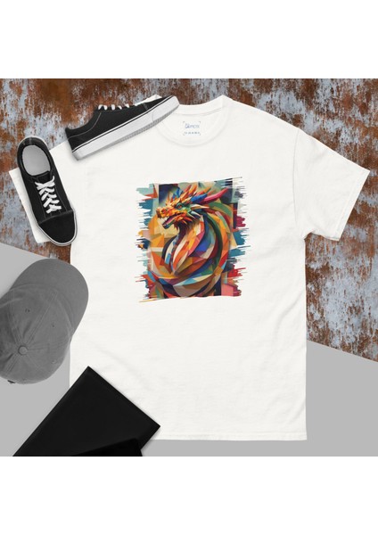Ejderha Tasarımlı Unisex T-Shirt