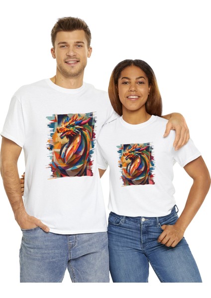 Ejderha Tasarımlı Unisex T-Shirt modelleri