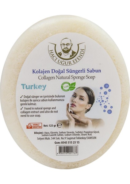 Kolajen Doğal Süngerli Sabun