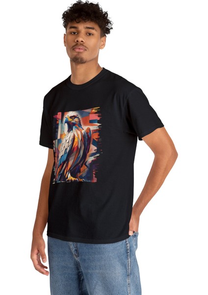 Kartal Tasarımlı Unisex T-Shirt fiyatları