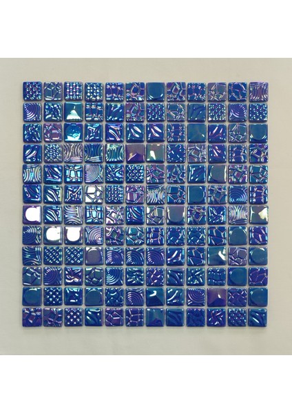 Mutfak Tezgah Arası, Banyo, Havuz, Sauna, Spa, Ev, Bahçe ve İşyeri, Yaşam Alanlarının Tüm Yüzeyleri İçin 25X25 mm Hologramlı ve Desenli Cam Mozaik. ( 1 m2 Fiyatıdır )