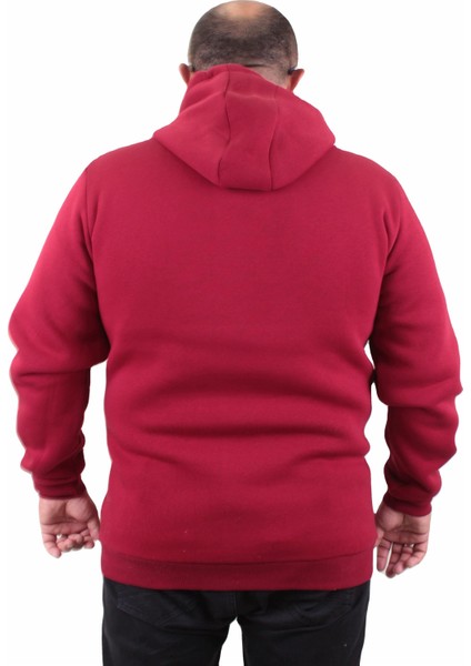 Mocgrande Büyük Beden Fermuarlı Sweat M 23217 Bordo modelleri